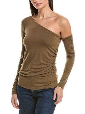 💘 L’Agence Womens  Hattie One-Shoulder Top, Green